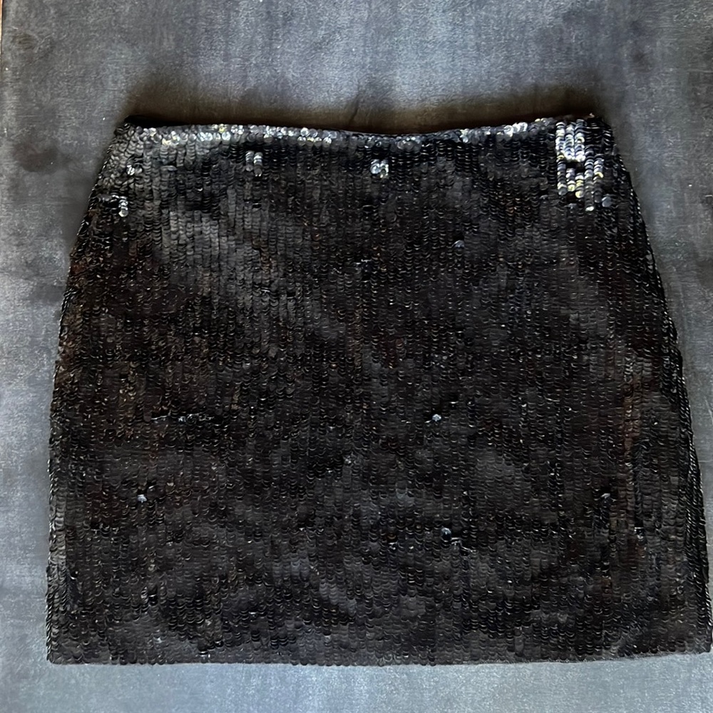 Banana Republic Black Sequin Mini Skirt